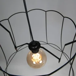 2er Set Retro Hängelampen schwarz 50 cm - Granny Frame