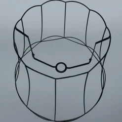 2er Set Retro Hängelampen schwarz 50 cm - Granny Frame