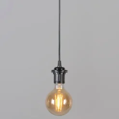 2er Set Retro Hängelampen schwarz 50 cm - Granny Frame