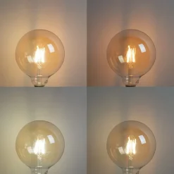 5er Set Smart LED-Glühbirnen E27 G125 Gold 4,9W 470lm 1800-4000K