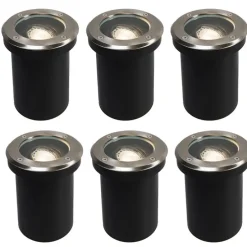 6er Set Smart Outdoor Bodenstrahler verstellbar inkl. Wifi GU10 - Delux