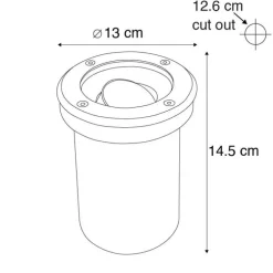 6er Set Smart Outdoor Bodenstrahler verstellbar inkl. Wifi GU10 - Delux