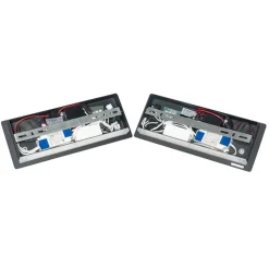 2er Set Wandleuchte schwarz inkl. LED mit USB und Induktionsladegerät - Riza