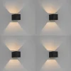 4er Set Wandleuchten schwarz - Transfer