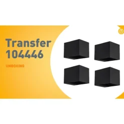 4er Set Wandleuchten schwarz - Transfer