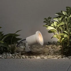 Erdspießstrahler Beige GU10 50mm Verstellbar IP65 Inkl. Kabel und Stecker - Basic