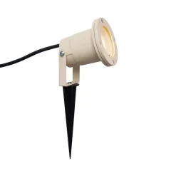 Erdspießstrahler Beige GU10 50mm Verstellbar IP65 Inkl. Kabel und Stecker - Basic