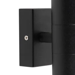 2er-Set Außenwandleuchten schwarz IP44 - Duo