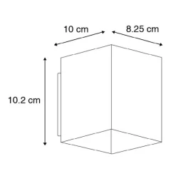 2er-Set Design-Wandleuchten schwarz und gold quadratisch - Sola