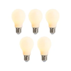 5er-Set dimmbare LED-Lampen E27 A60 matt 5W 380lm