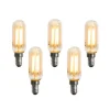 5er-Set E14 Dimmbare LED-Glühbirnen Gold T25 4W 300 lm 2200K