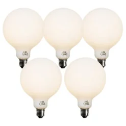 5er-Set E27 Dimmbare LED-Glühbirnen Opal G125 5W 450 lm 3000K