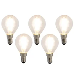5er-Set E14 LED-Filament-Glühbirnen P45 4W 470 lm 2700K