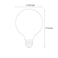 5er-Set E27 3-Stufen-Dimmbare LED-Glühbirnen Rauch G125 4W 150 lm 1900K