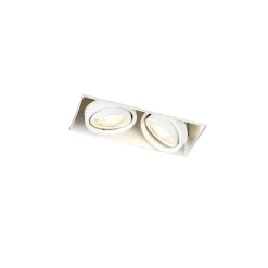 3er-Set Einbaustrahler weiß GU10 schwenkbar randlos 2-flammig - Oneon