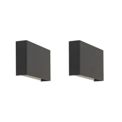 2er-Set moderne Wandleuchten schwarz - Otan