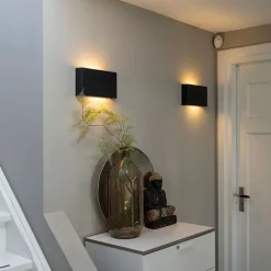 2er-Set moderne Wandleuchten schwarz - Otan