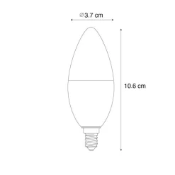 5er-Set Smart E14 LED-Lampen C37 Opal RGBW 4,9W 470 lm 2700-6500K