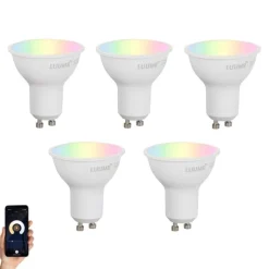 5er-Set Smart GU10 50mm Dimmbare LED-Lampen Opal 4.7W 400 lm 2700-6500K