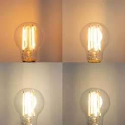 5er-Set smarte E27 dimmbare Kelvin LED-Glühbirnen A60 klar 7W 806 lm 1800-3000K