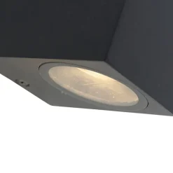 3er-Set smarte Wandleuchten schwarz GU10 50mm IP44 - Baleno