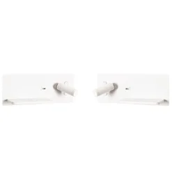 2er-Set Wandleuchten weiß inkl. LED mit USB und Induktionsladegerät - Riza