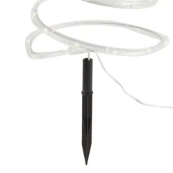 4er-Set Weihnachtsbaum-Gartenstecker weiß inkl. LED IP44 - Puno