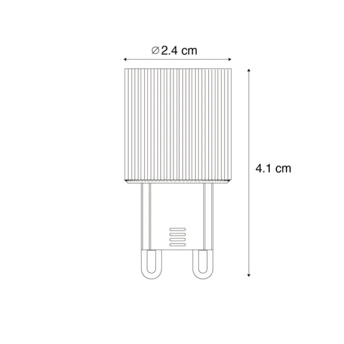 G9 24mm 3-Stufen-dimmbare LED-Glühbirne 3W 300lm 2700K