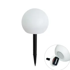 Gartenleuchte weiß 20 cm inkl. LED IP44 Solar RGBW - Ludger