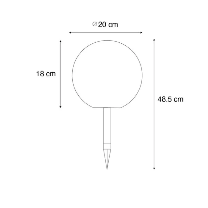 Gartenleuchte weiß 20 cm inkl. LED IP44 Solar RGBW - Ludger