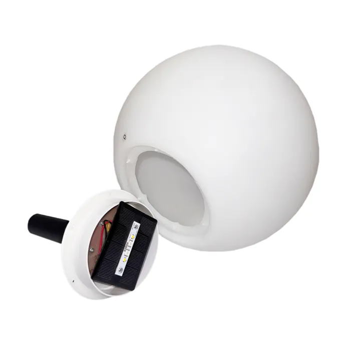 Gartenleuchte weiß 20 cm inkl. LED IP44 Solar RGBW - Ludger