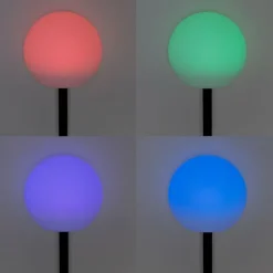 Gartenleuchte weiß 25 cm inkl. LED IP44 Solar RGBW - Ludger