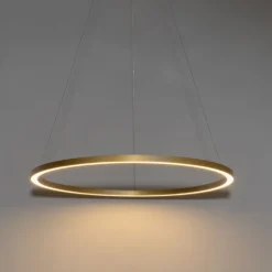 Goldene Pendelleuchte 80cm inkl. LED 3-stufig dimmbar - Girello