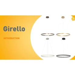 Goldene Pendelleuchte 80cm inkl. LED 3-stufig dimmbar - Girello