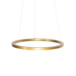 Goldene Pendelleuchte 60cm inkl. LED 3-stufig dimmbar - Girello