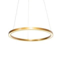 Goldene Pendelleuchte 60cm inkl. LED 3-stufig dimmbar - Girello