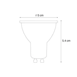GU10 50mm Dimmbare LED-Glühbirne Klar 4,9W 450 lm 2700K
