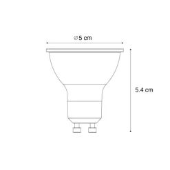 GU10 50mm Dimmbare LED-Glühbirne Klar 2,5W 450 lm 2700K