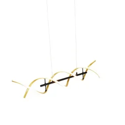 Hängelampe Gold inkl. LED 3-stufig dimmbar in Kelvin - Henk