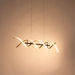 Hängelampe Gold inkl. LED 3-stufig dimmbar in Kelvin - Henk