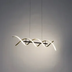 Hängelampe Gold inkl. LED 3-stufig dimmbar in Kelvin - Henk