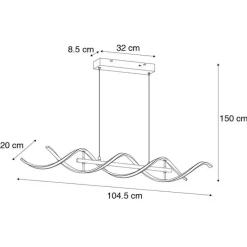 Hängelampe Gold inkl. LED 3-stufig dimmbar in Kelvin - Henk