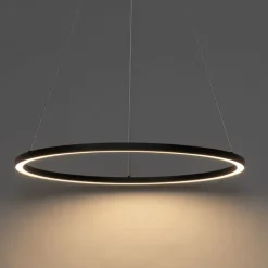 Hängelampe schwarz 80 cm inkl. LED 3-stufig dimmbar - Girello