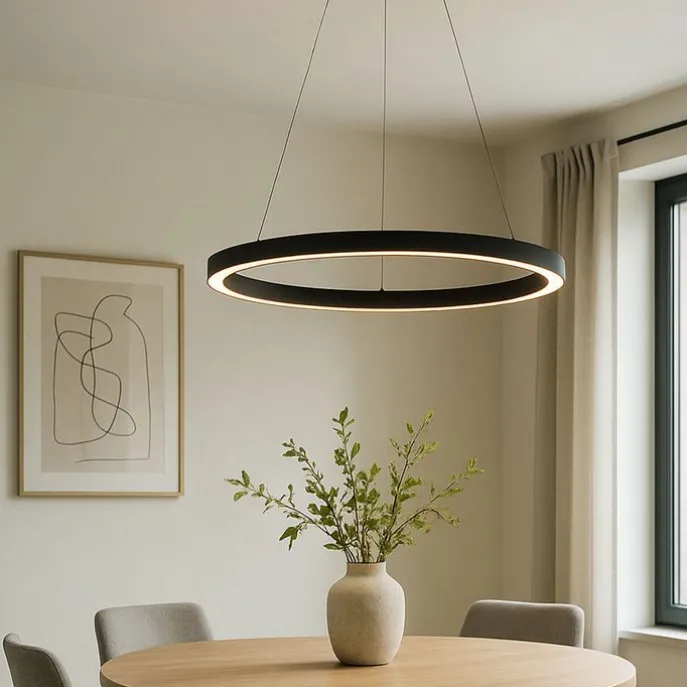 Hängelampe schwarz 60 cm inkl. LED 3-stufig dimmbar - Girello