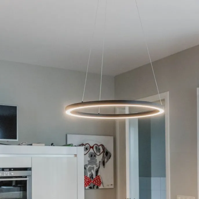 Hängelampe schwarz 60 cm inkl. LED 3-stufig dimmbar - Girello