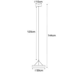 Hängelampe Stahl 30 cm inkl. LED 3-stufig dimmbar - Lyani