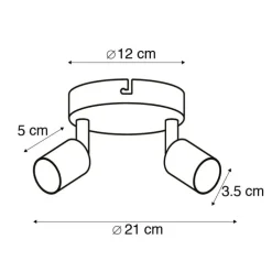 Industrial Spot schwarz kippbar rund - Jeany 2