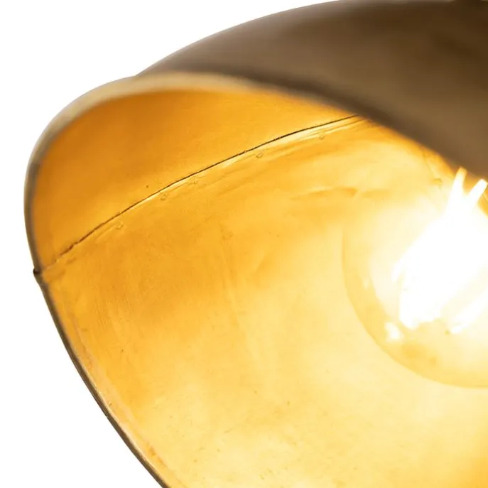 Industriedeckenstrahler Bronze mit Holz 18 cm - Mangos