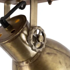 Industriedeckenstrahler Bronze mit Holz 18 cm - Mangos