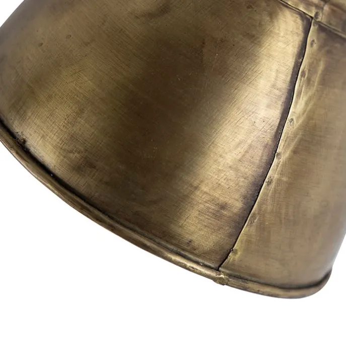 Industriedeckenstrahler Bronze mit Holz 18 cm - Mangos